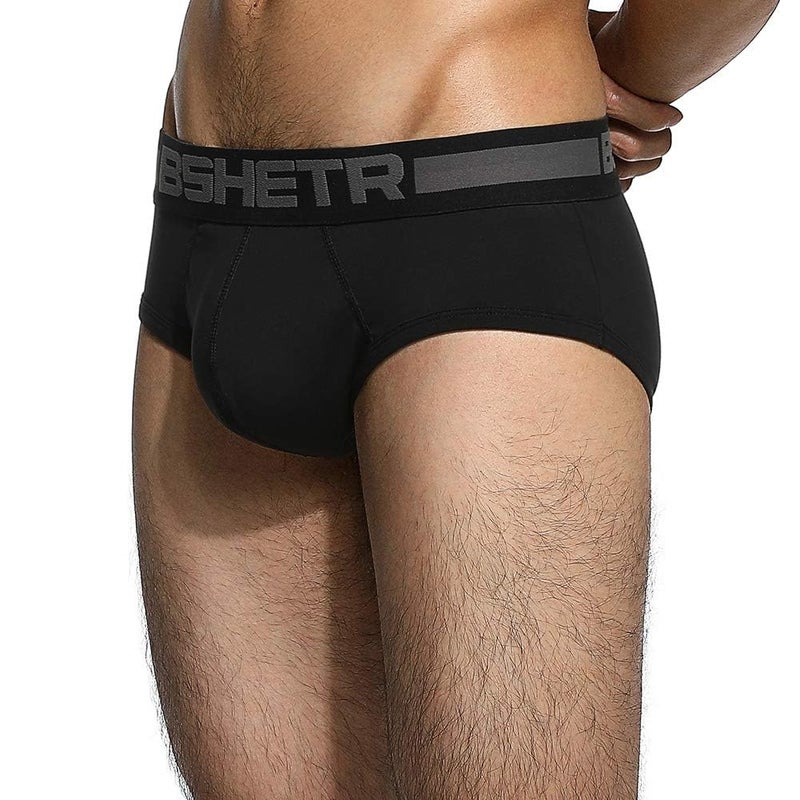 BSHETR Men's Underwear Briefs 5-Pack Cotton Low Rise Multi Color Soft Underpant (Black(5-Pack), Medium 28"-30",71cm-76cm) - Image 3